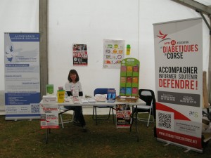 Samedi 23 mai 2015 | Le stand de prévention et de sensibilisation au Diabète de l'Association les Diabétiques de Corse - AFD20 sur la Foire de la Gravona.